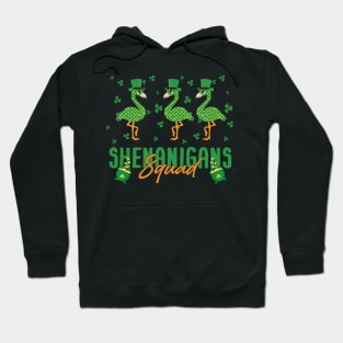 Shenanigan Squad Irish Flamingo Leprechaun St Patrick's Day Hoodie